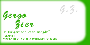 gergo zier business card